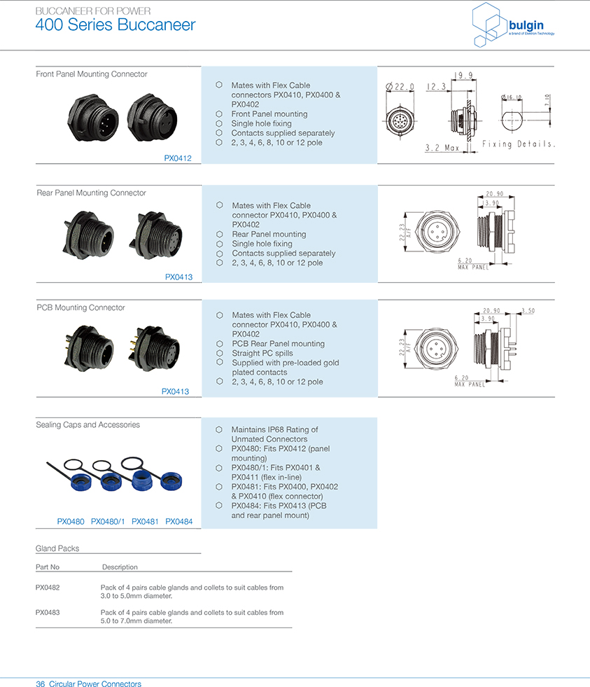 直插式線纜連接器PX0411附件