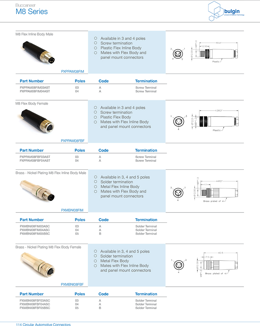 M8 A型母頭裝配式連接器規(guī)格型號