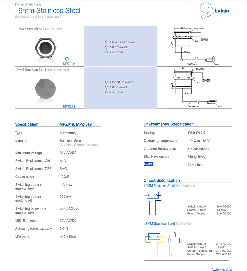 MPZI019不銹鋼Piezo開關(guān)規(guī)格尺寸