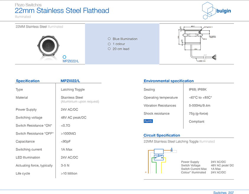 MPZI022-L不銹鋼P(yáng)iezo開(kāi)關(guān)選型